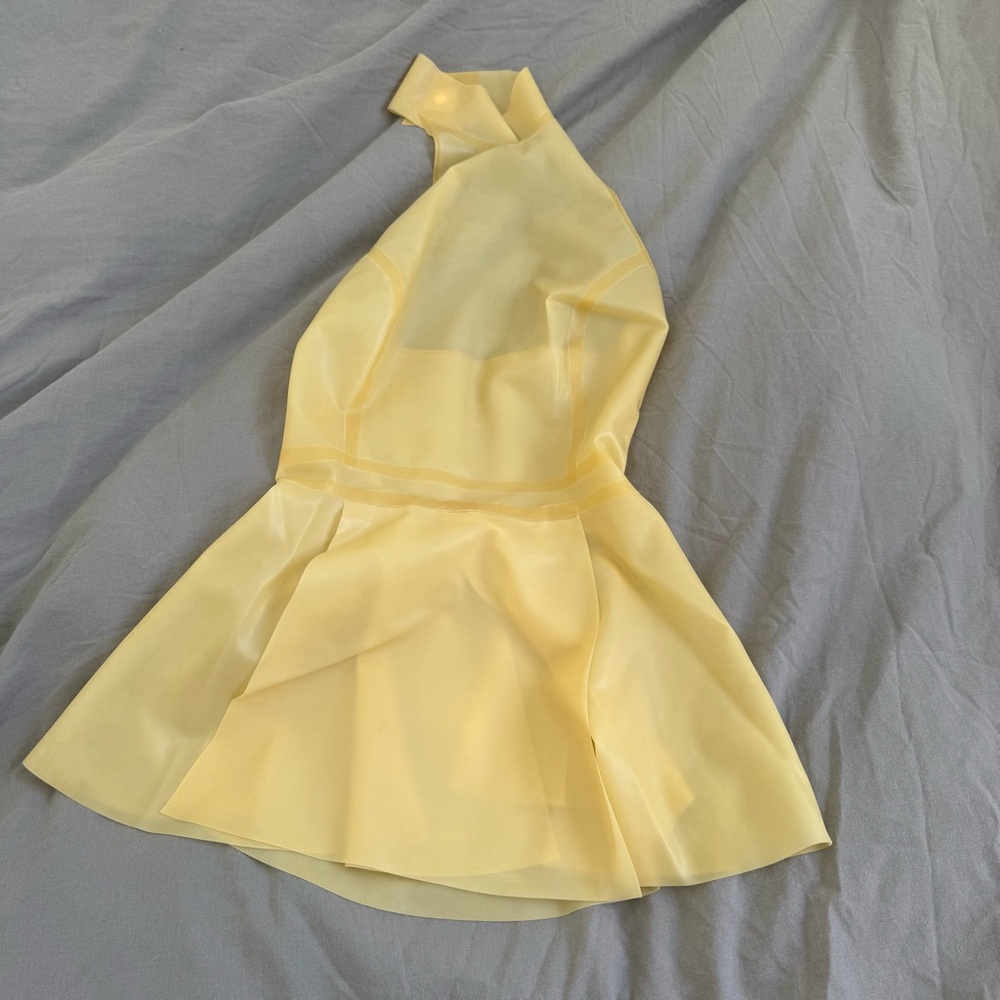 Elegant Clear Latex Sleeveless Dress